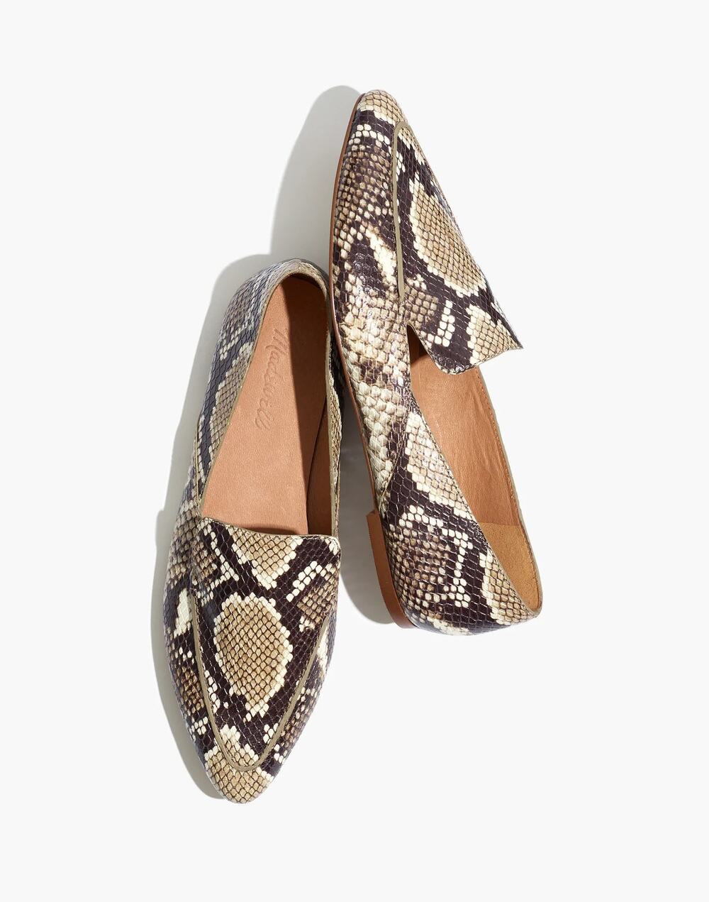 MADEWELL The Frances Skimmer In Snake Embossed Leather Size 8.5